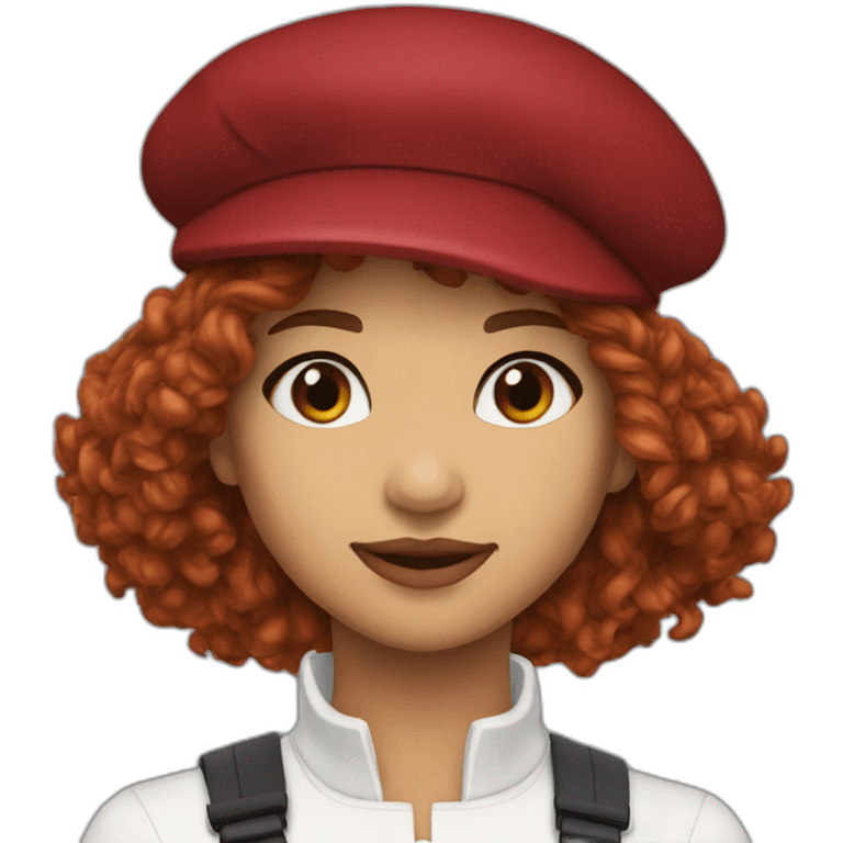 zendaya, -choker, -beret, -redhead emoji