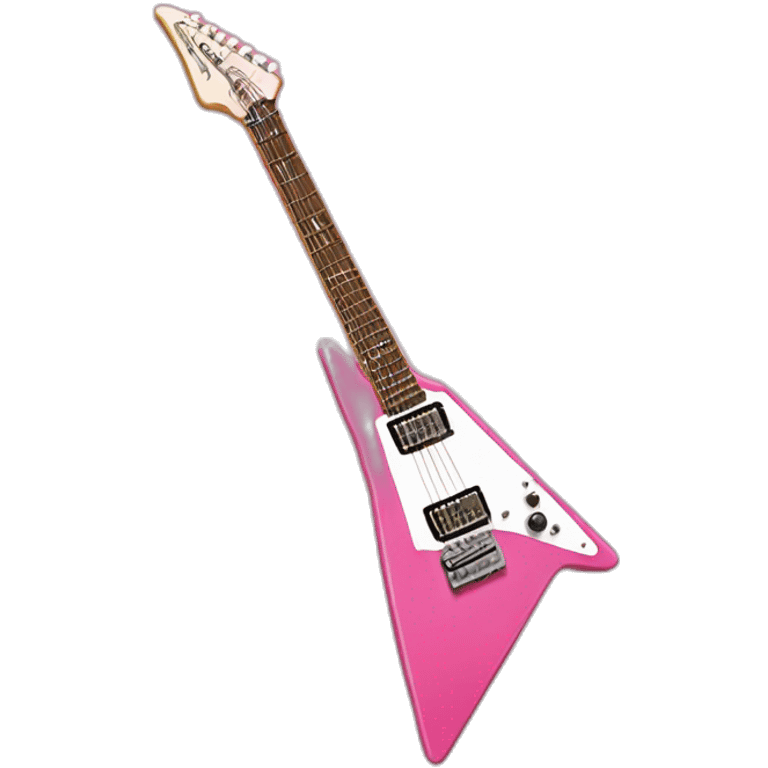 pink flying v guitar emoji