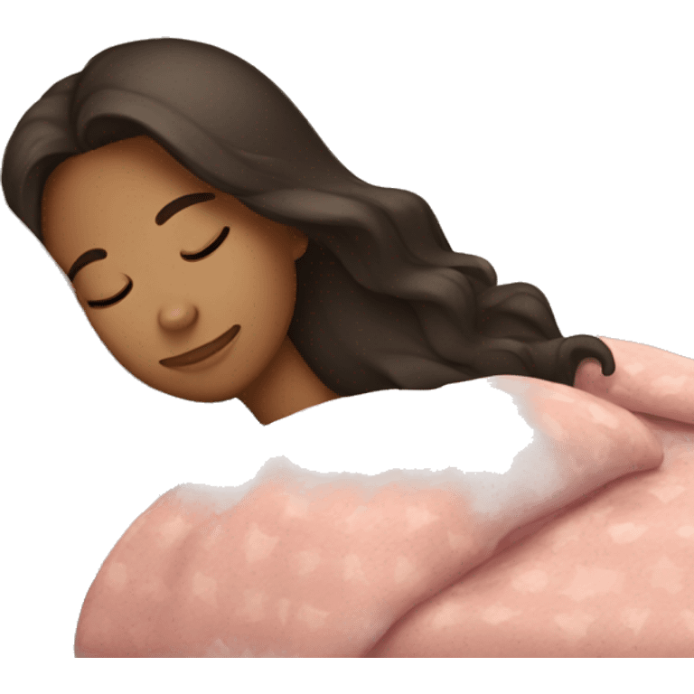 Brunettes girl sleeping emoji