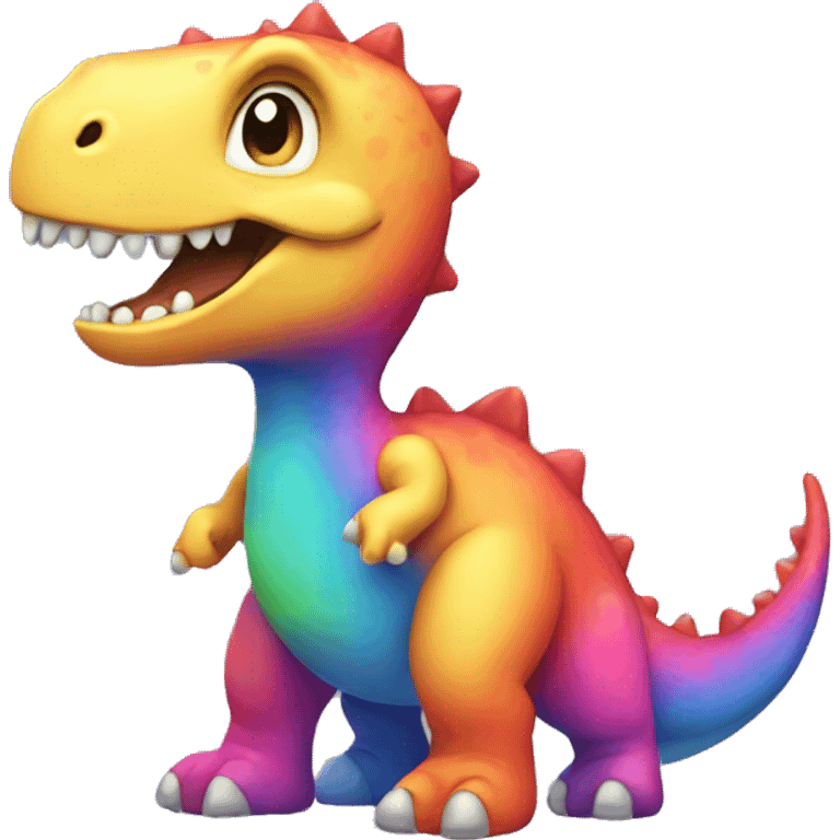 rainbow dinosaur  emoji