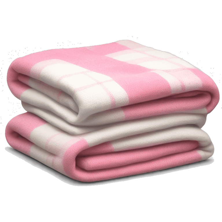 Plad white and pink blanket folded  emoji