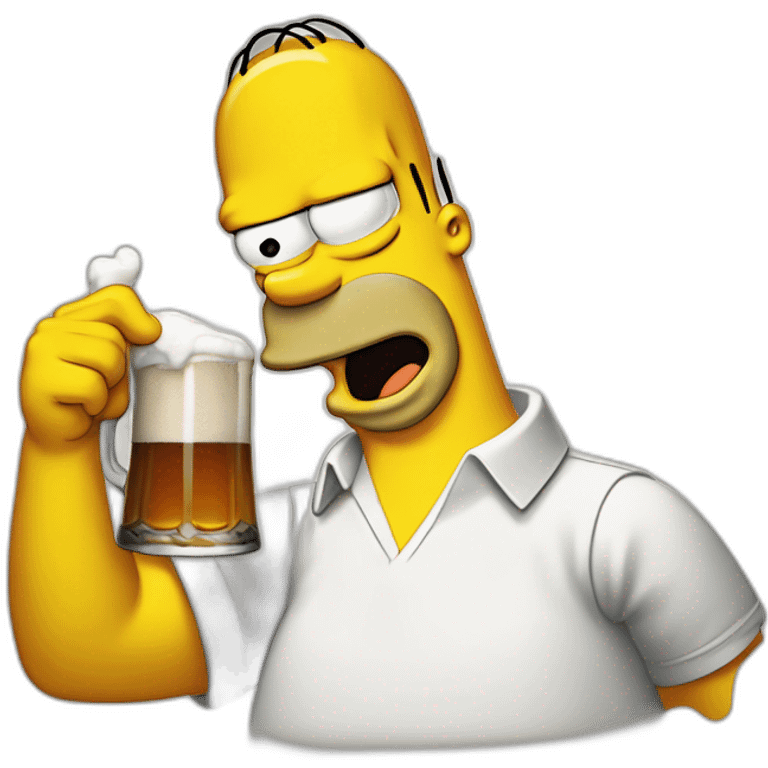 homer simpson qui boit une biere emoji