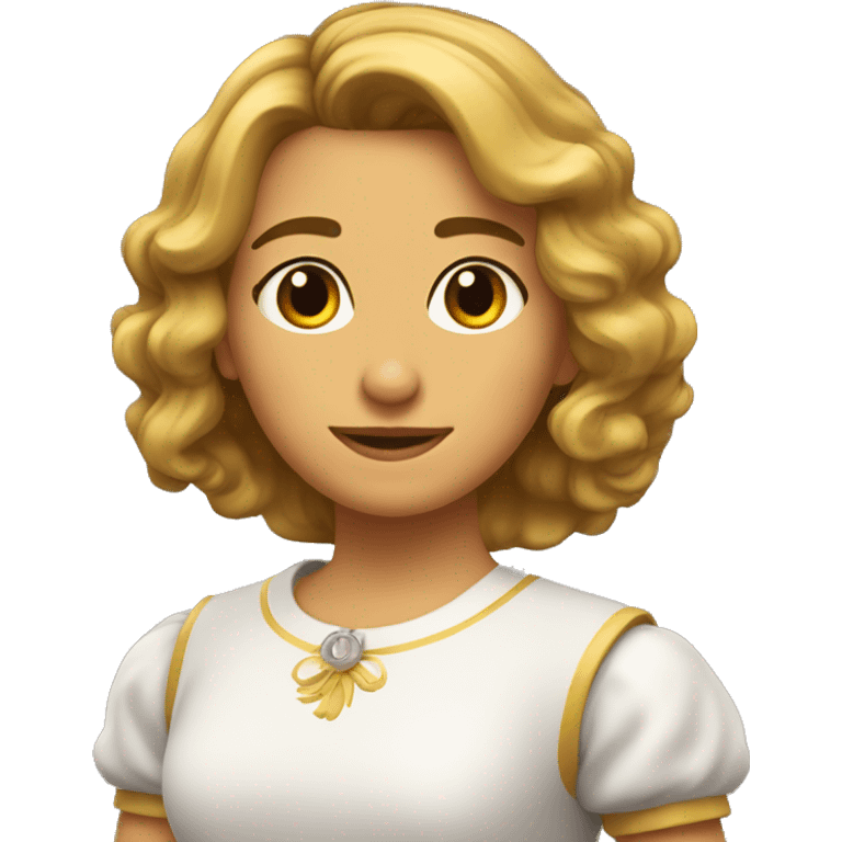 chica blanca con pelo lacio castallo emoji