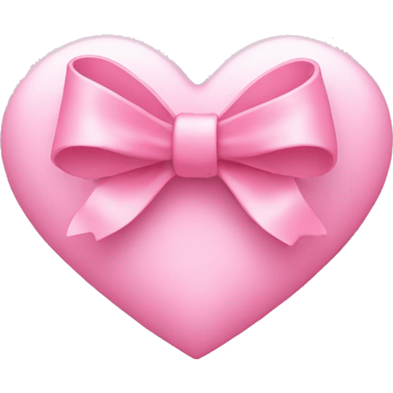 Pink bow over light pink heart emoji