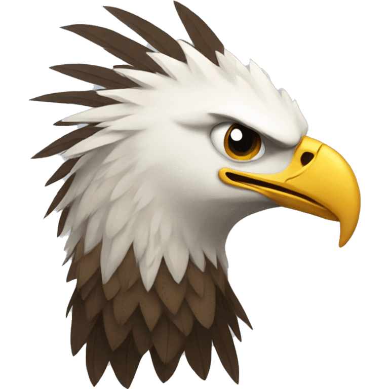 An eagle with a Mohawk  emoji