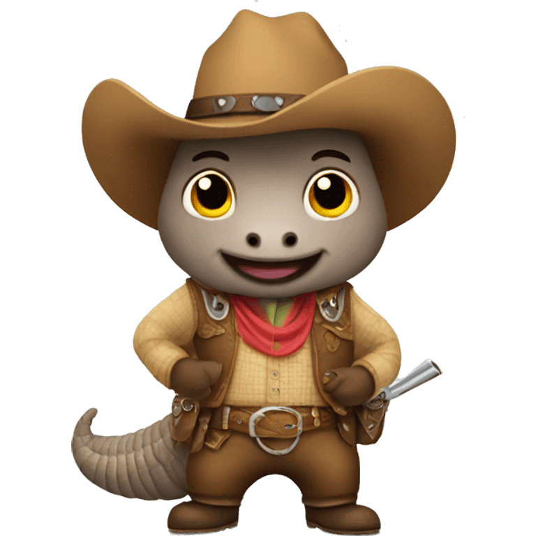 Armadillo cowboy  emoji