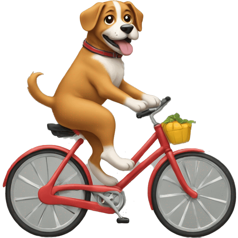 Dog riding a bike emoji