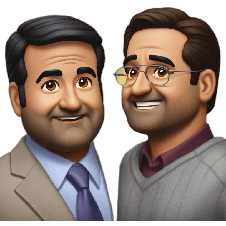 Mohanlal and Michael Scott emoji