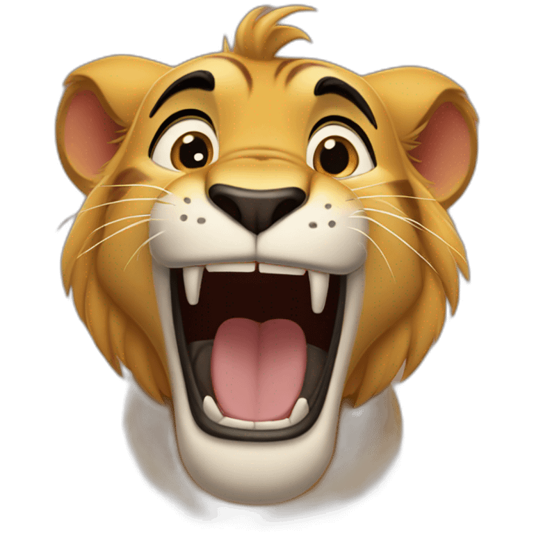 Simba Disney tire la langue emoji