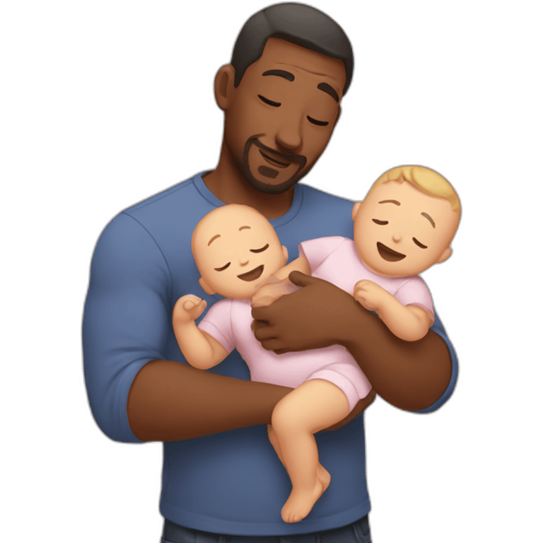 Father holding baby emoji