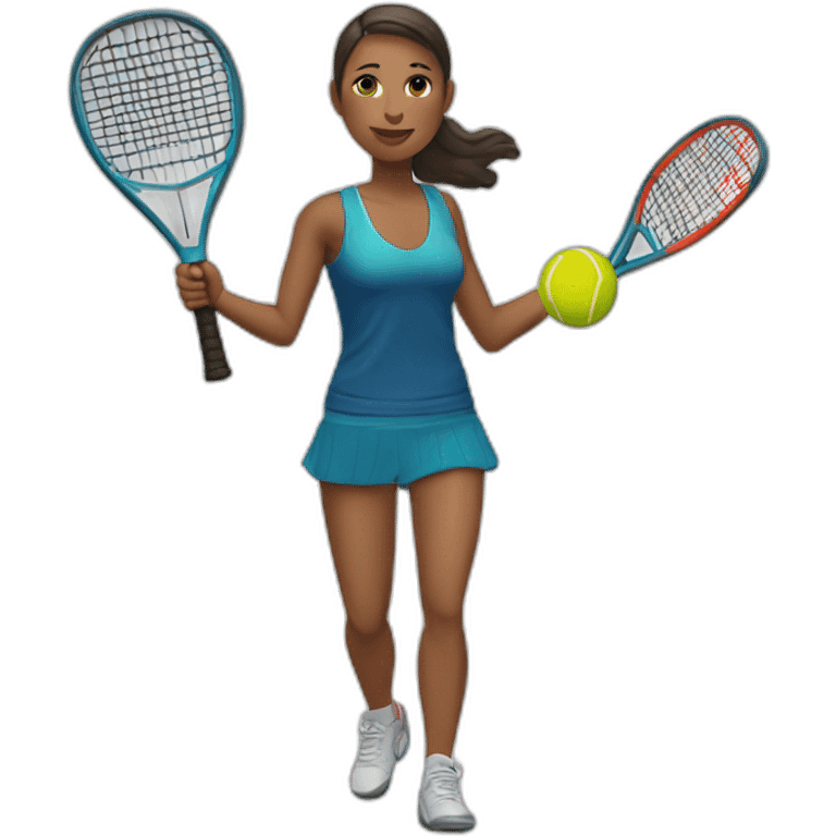 Woman who is playing padel emoji