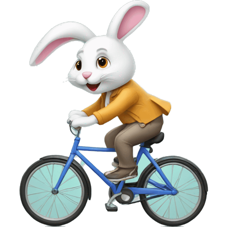 Bunny riding a bike  emoji