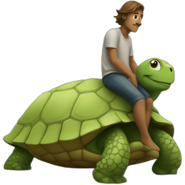 Homme sur tortue emoji