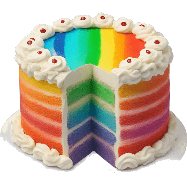 Rainbow cake emoji