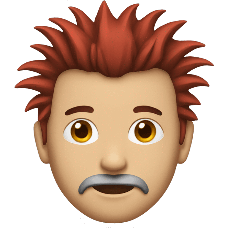 Man with red Mohawk and goatee emoji