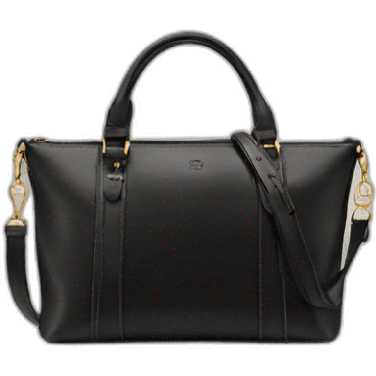 black genuine leather bag emoji