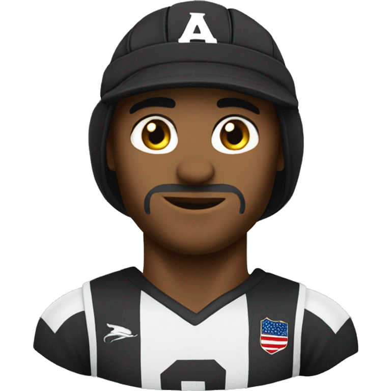 A black bandit water polo player with A water polo cap emoji