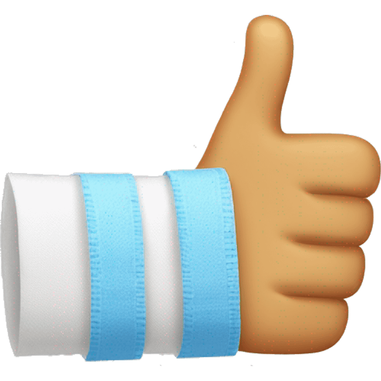 thumbs up emoji where the thumb is bandaged emoji