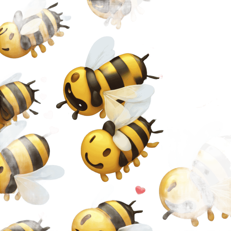 Cute Melting bee in love  emoji