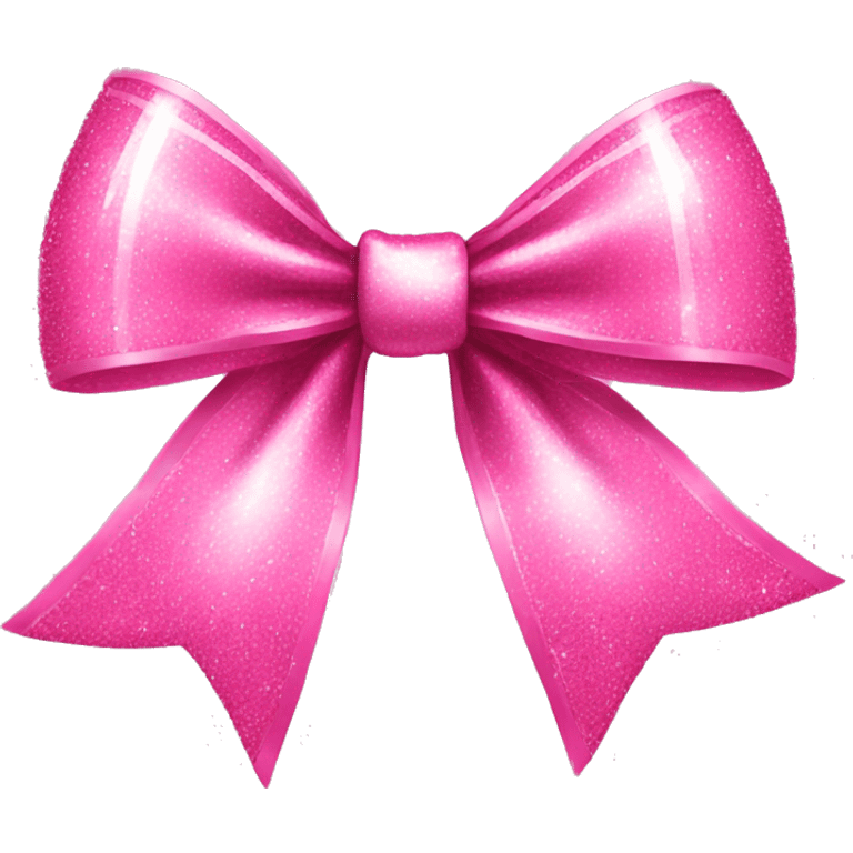 A pink sparkling bow emoji