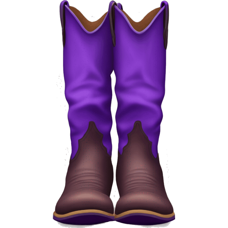 Realistic purple pair of cowgirl boots. emoji