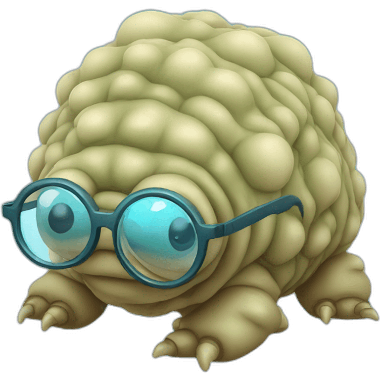 tardigrade with glasses emoji