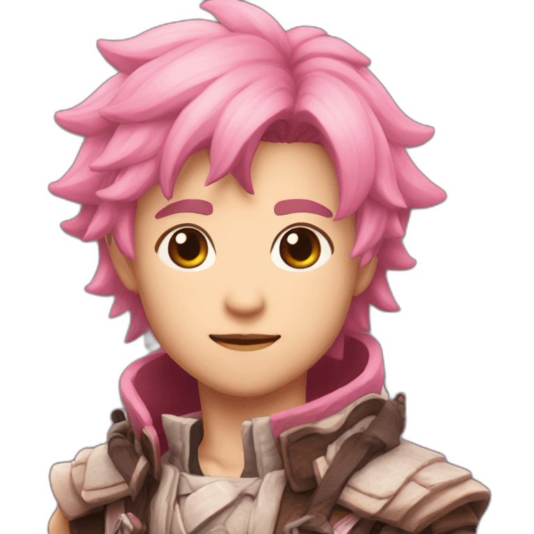 a male pink miqo'te emoji