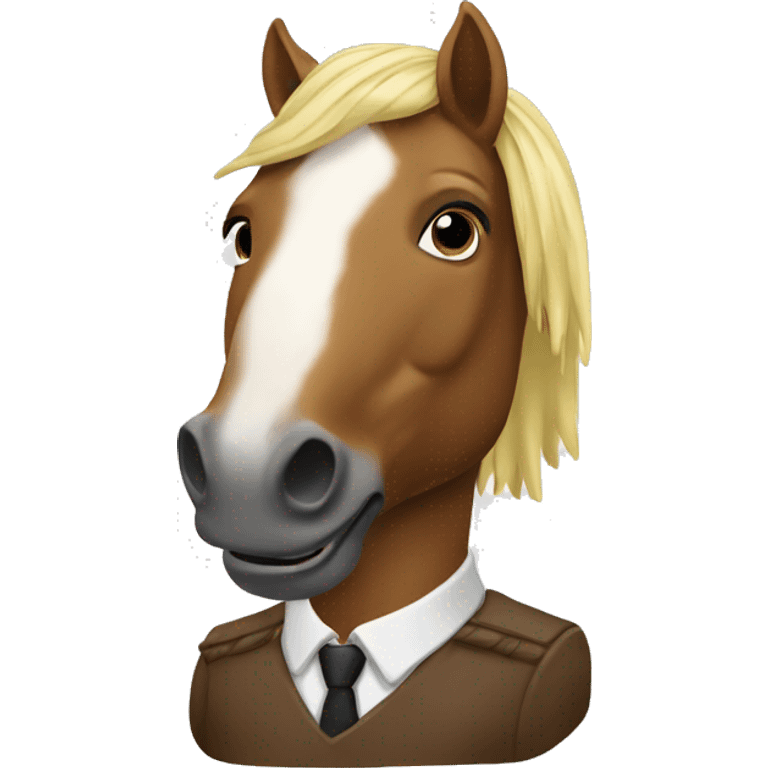 Horse whit man head emoji