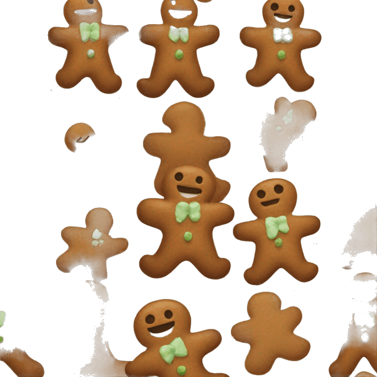 Neutral gingerbread man emoji