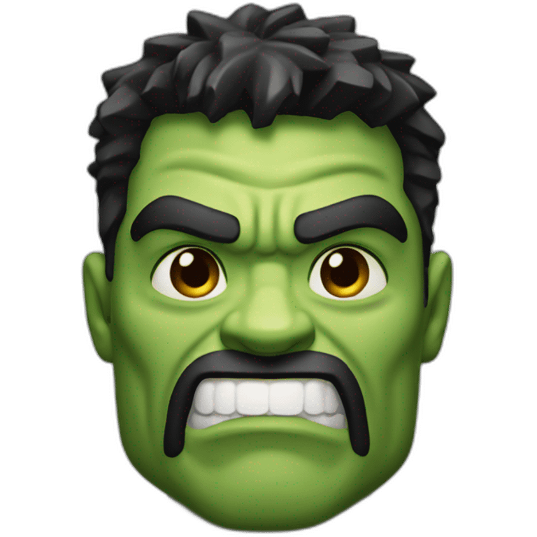 hulk with black beard smiling emoji