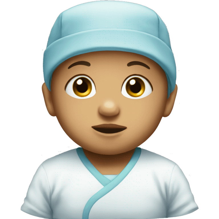 Baby with hospital hat emoji