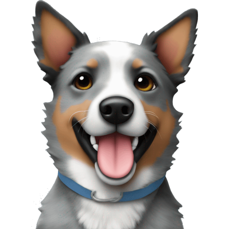 Blue heeler with love emoji