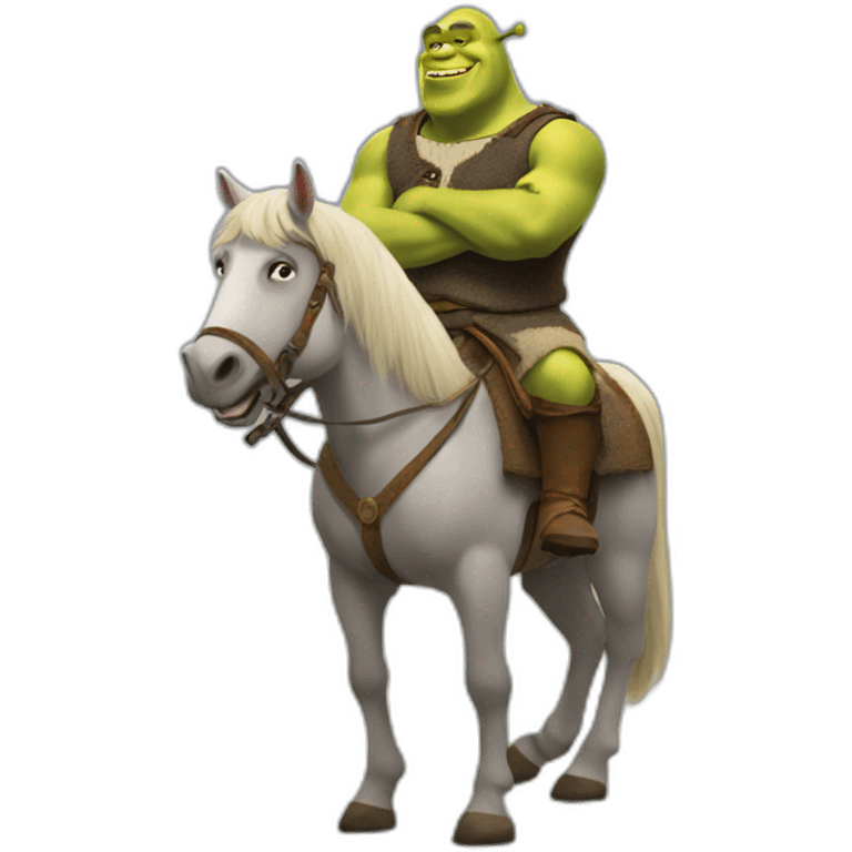 Shrek sur cheval emoji