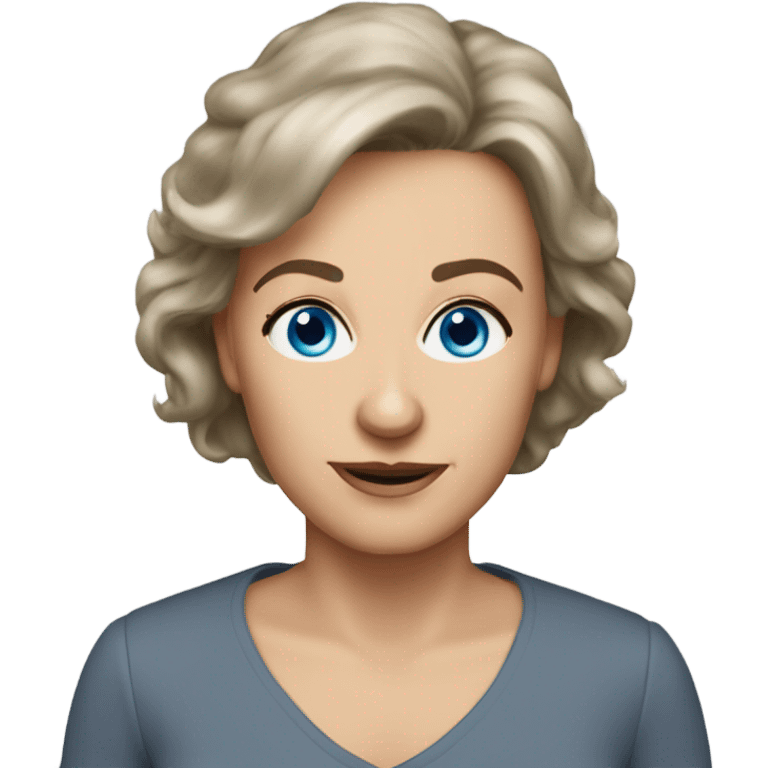 Pamela Linder blue eyes brown hair age 50 emoji