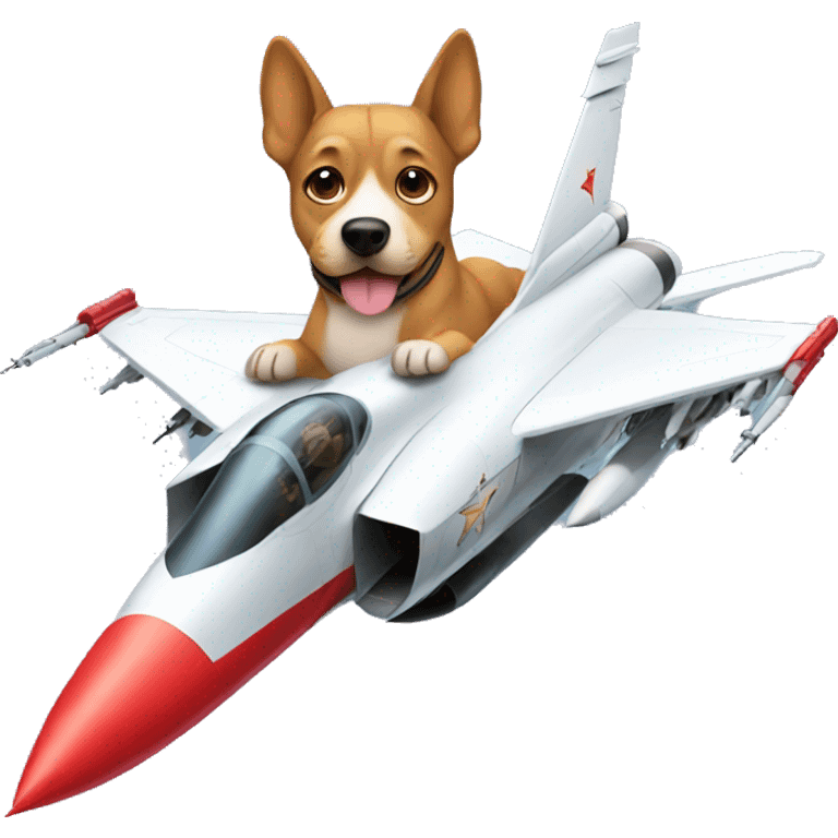 Dog in a fighter jet  emoji