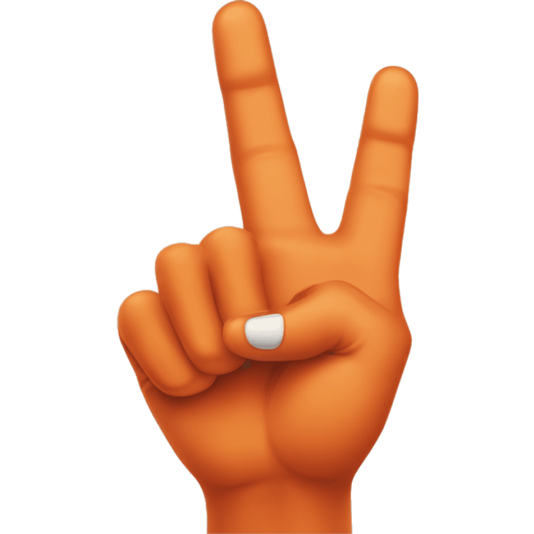 Hook’em horns hand sign Texas longhorns orange index finger and pinky raised in shape of the letter U emoji