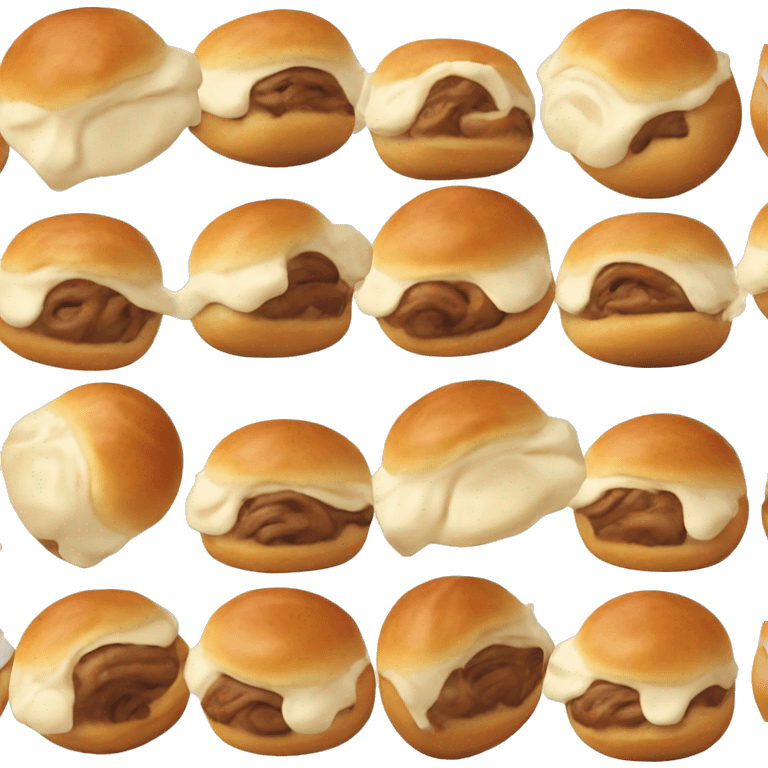 cinnabon cream bun emoji