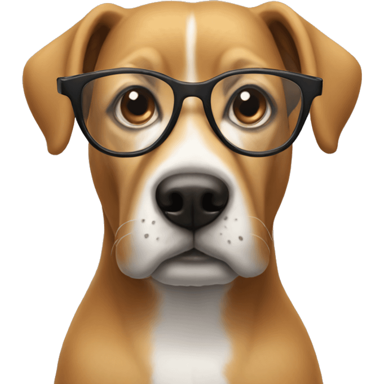 dog wearing glasses emoji