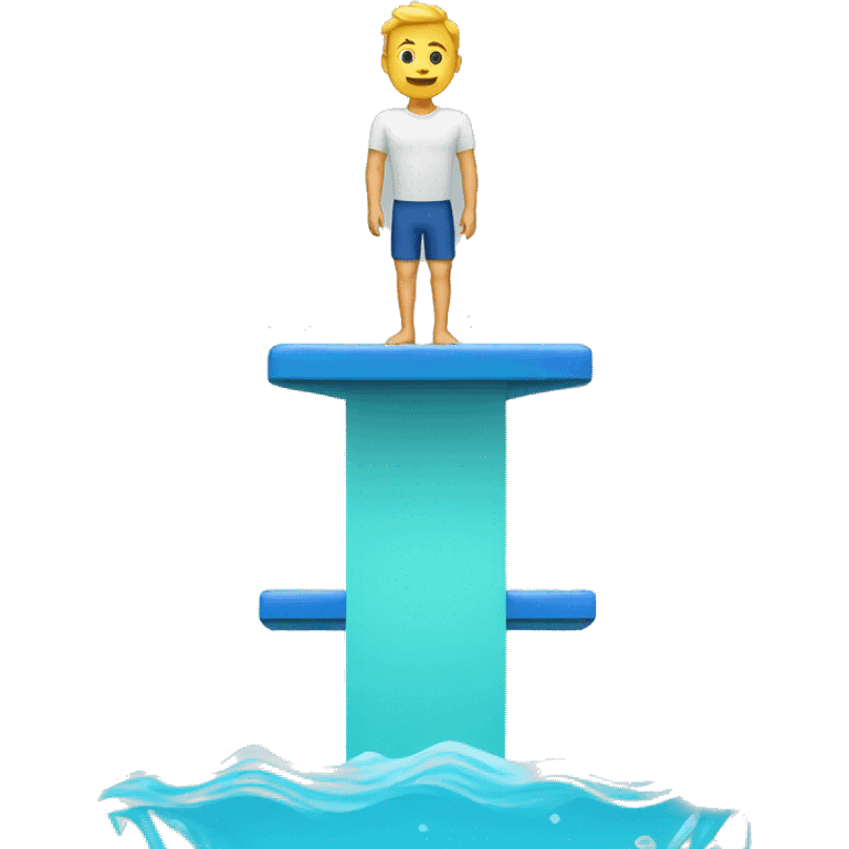 man standing on a diving board emoji