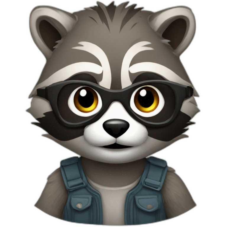 Raccoon developer emoji