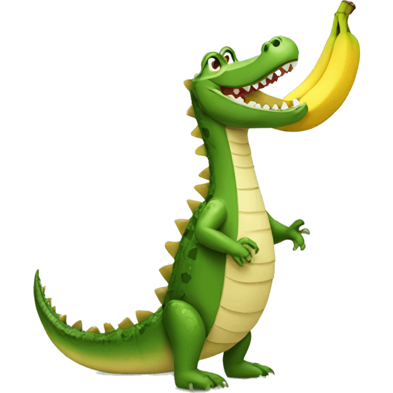 Crocodile with banana  emoji