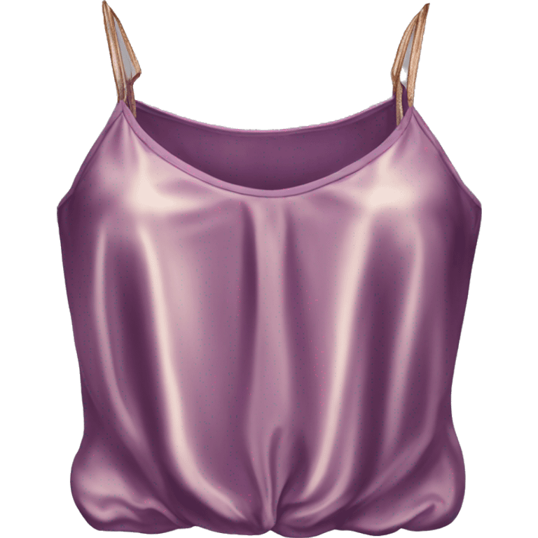 Realistic Isolated purple to rose gold silk camisole.  emoji