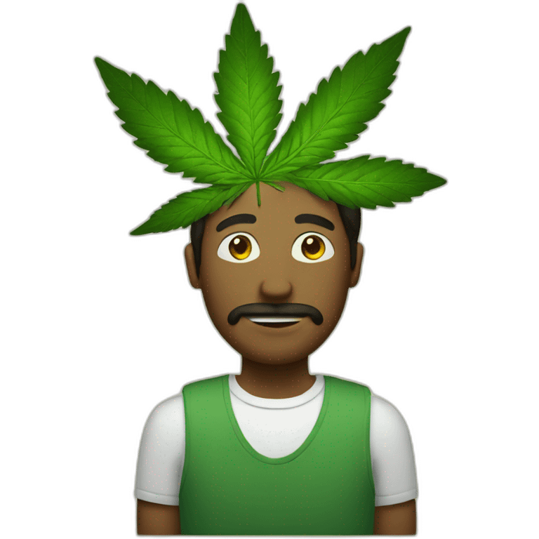 a cannabis man emoji