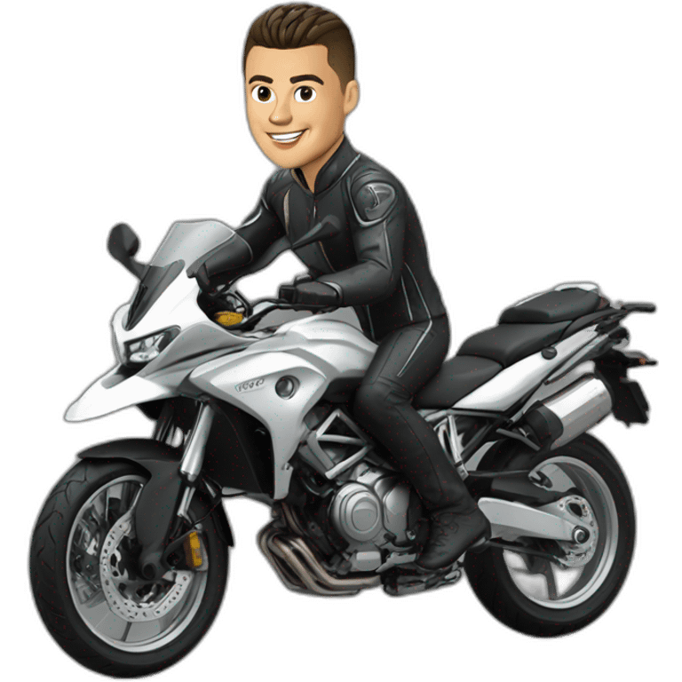 Ronaldo sur une moto emoji