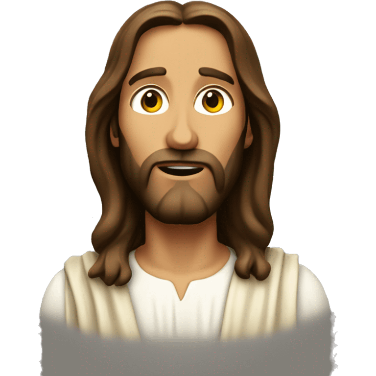 Jesus looked with astonishment emoji