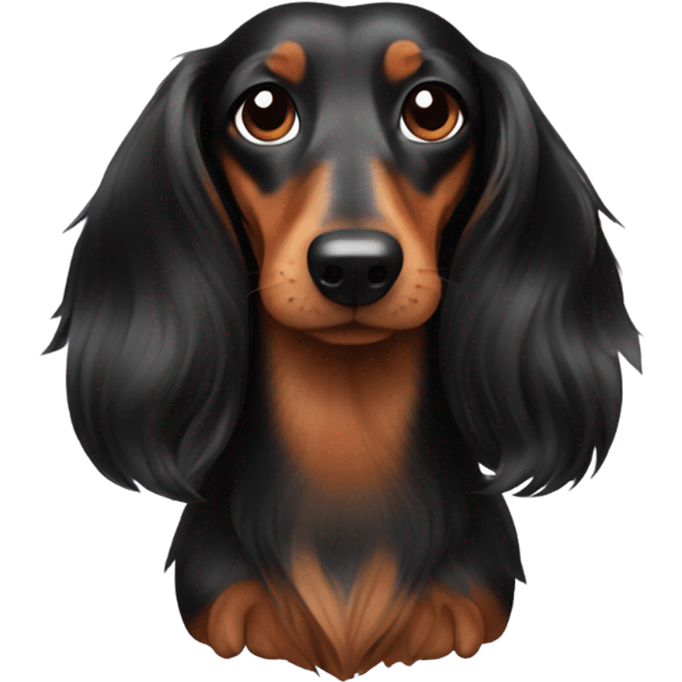 Long haired dachshund emoji