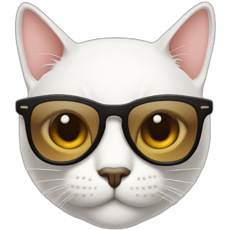 Gato con gafas cool emoji