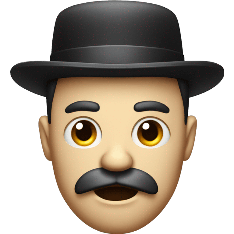 angry man with small mustache and bowler hat  emoji