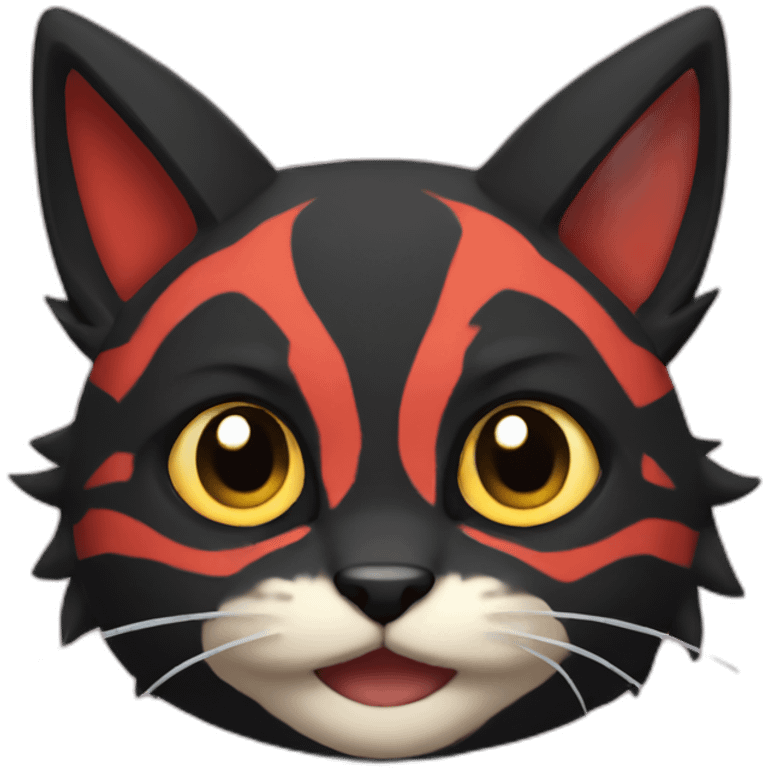 Litten with a cute face emoji