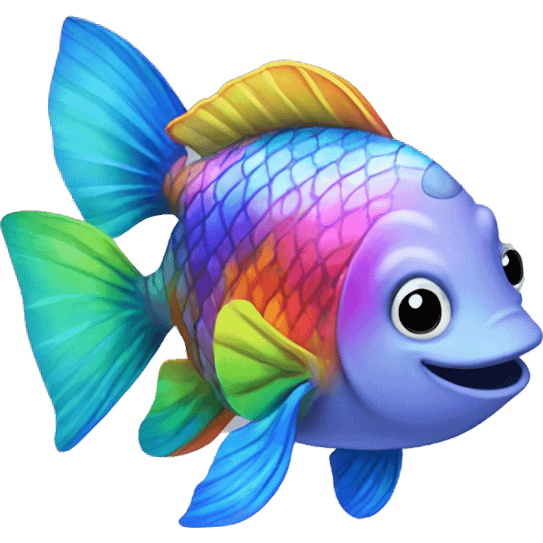 A Rainbow Fish  emoji